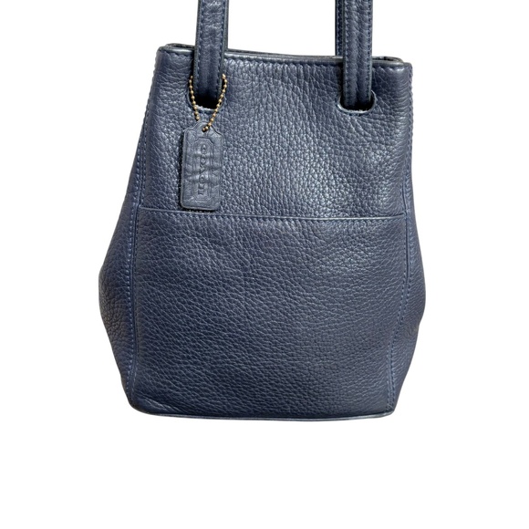 Coach Vintage 4923 Sonoma Drawstring Pebbled Leather Bag In Blue